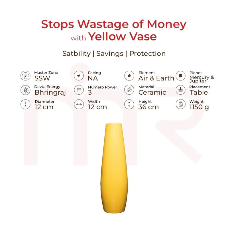 Yellow Vase - Stops Wastage of Money - Image 2